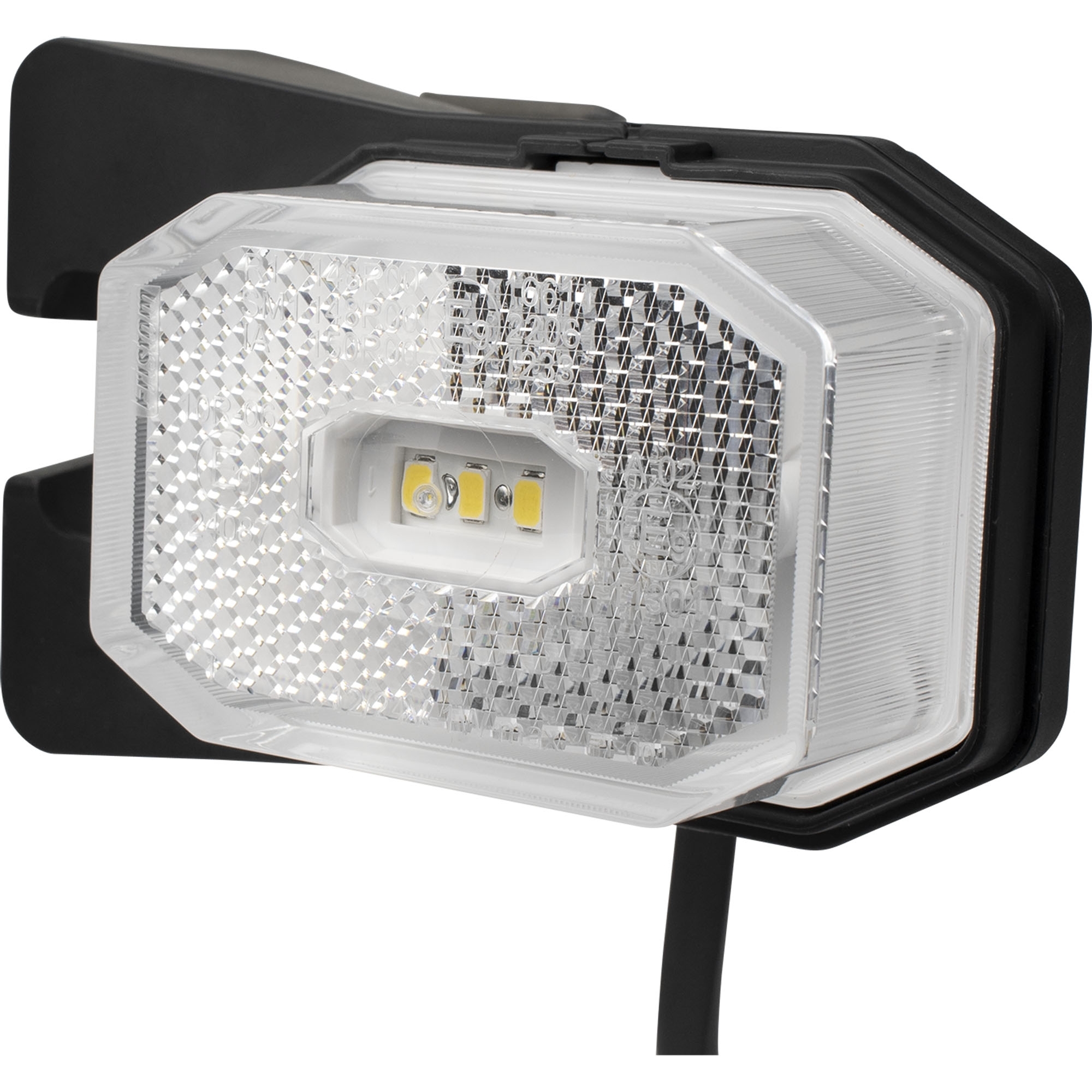 Begrenzungsleuchte LED, weiß, mit Halter, DC-Kabel