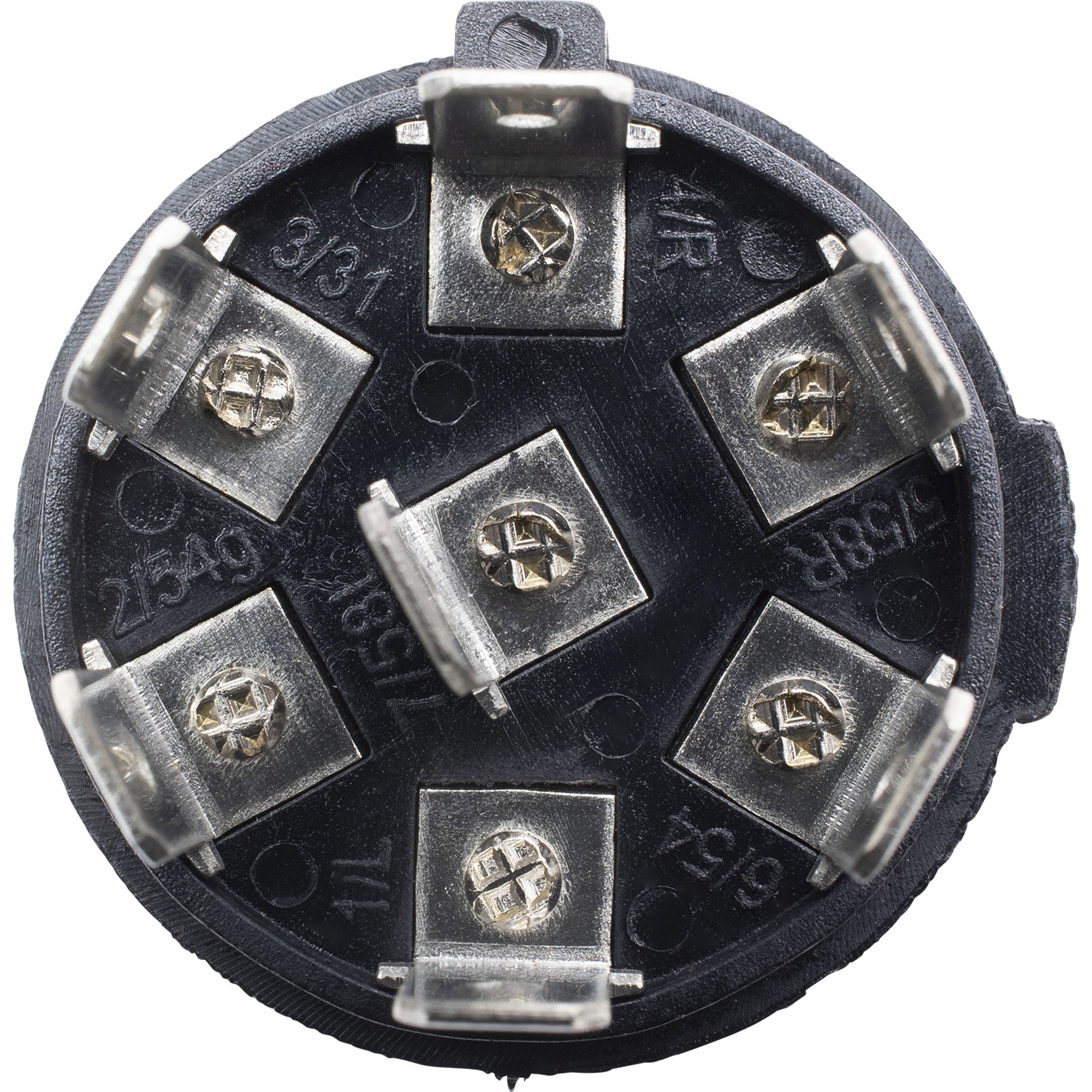 Stecker 7-polig, 12V, Kunststoff, Flachsteckanschluss