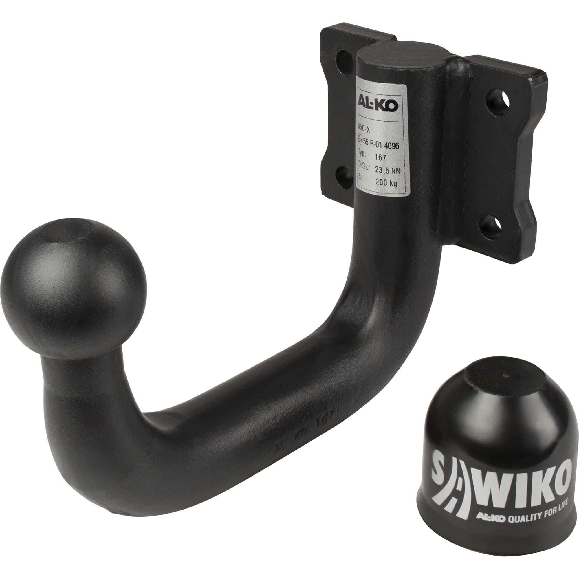 Anschraubplatte mit Kugelhals, Lochabild 83x56 mm,