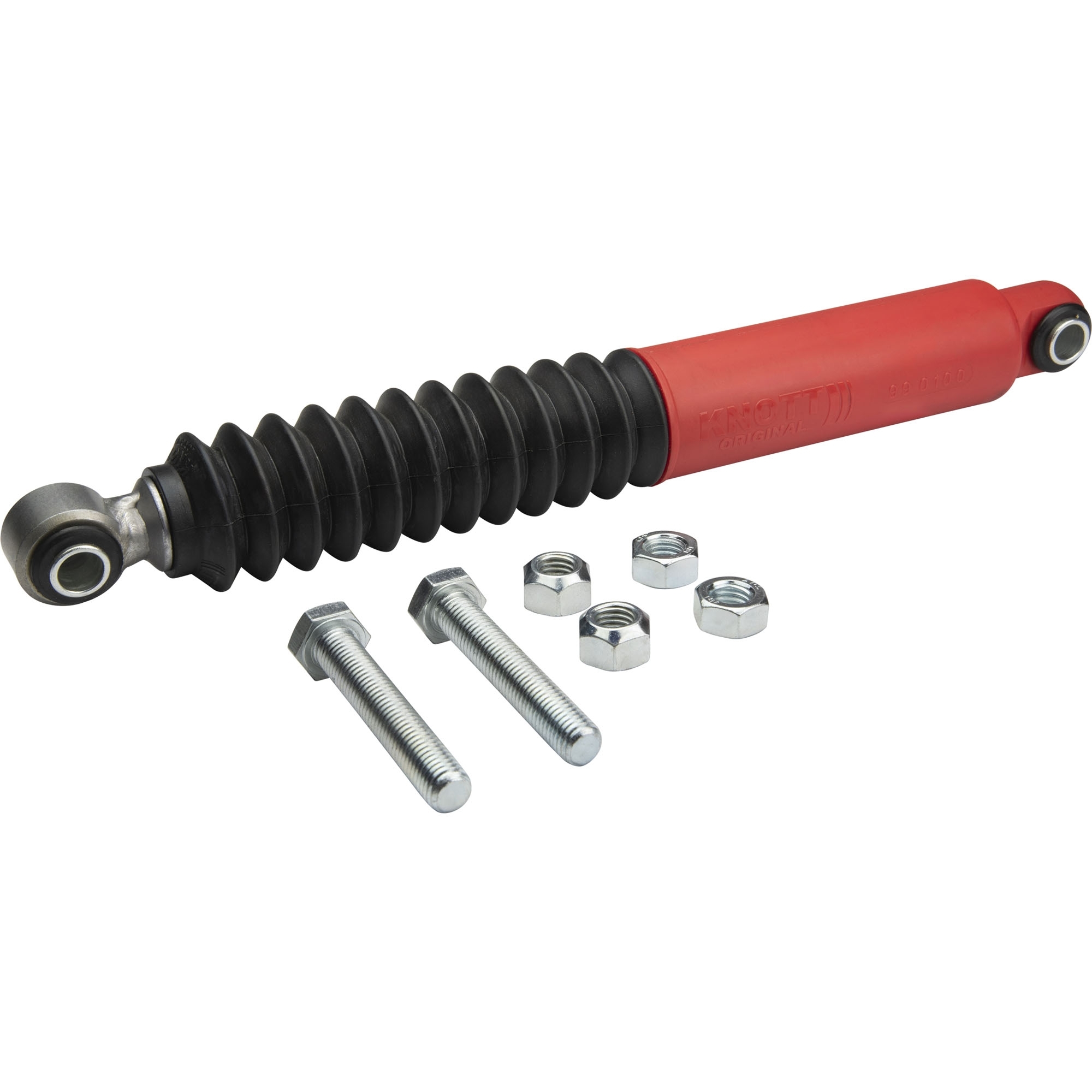 Radstoßdämpfer Knott, Achslast 900 kg, rot