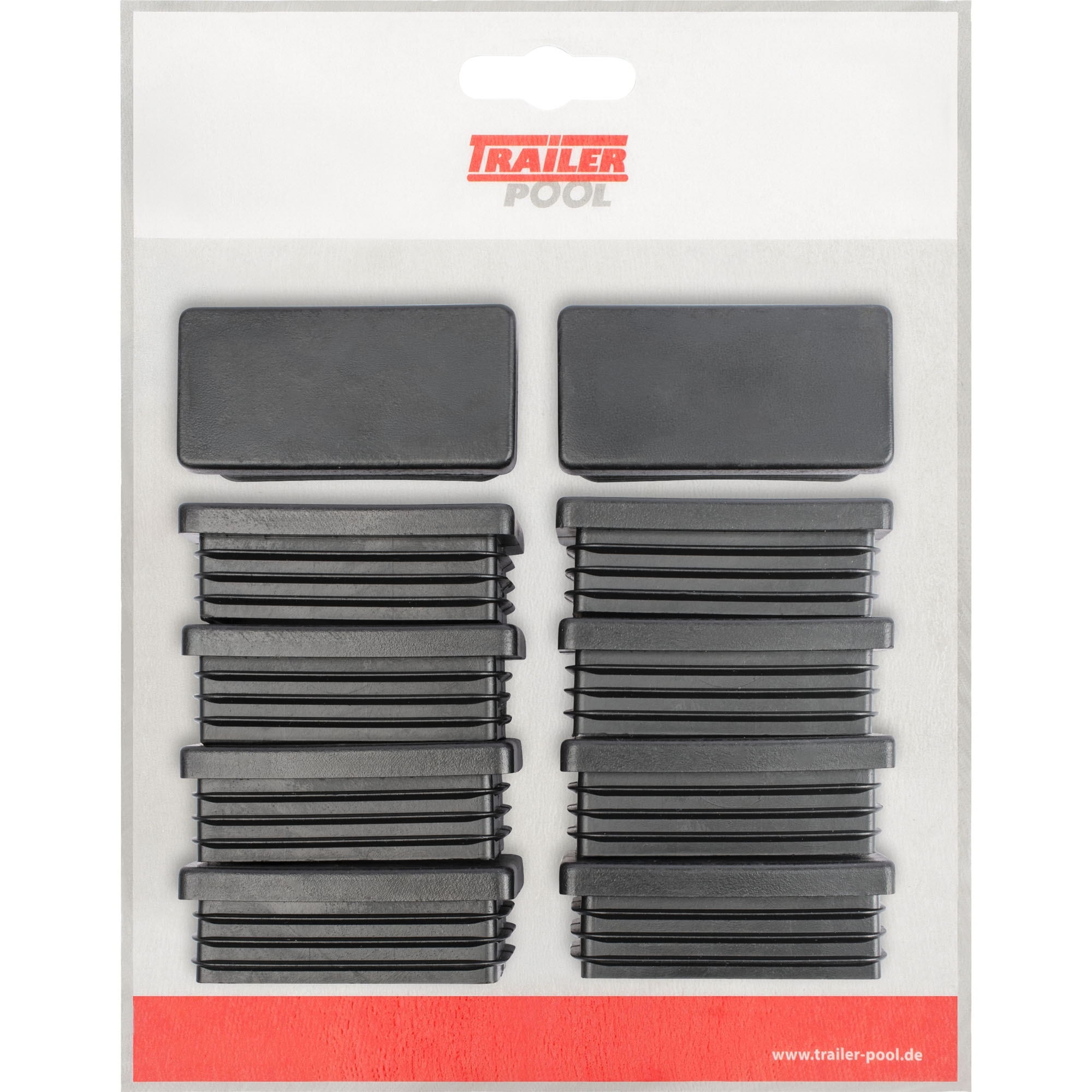 10 x Kunststoff-Stopfen 60 x 30 mm, WS 1,5-2 mm