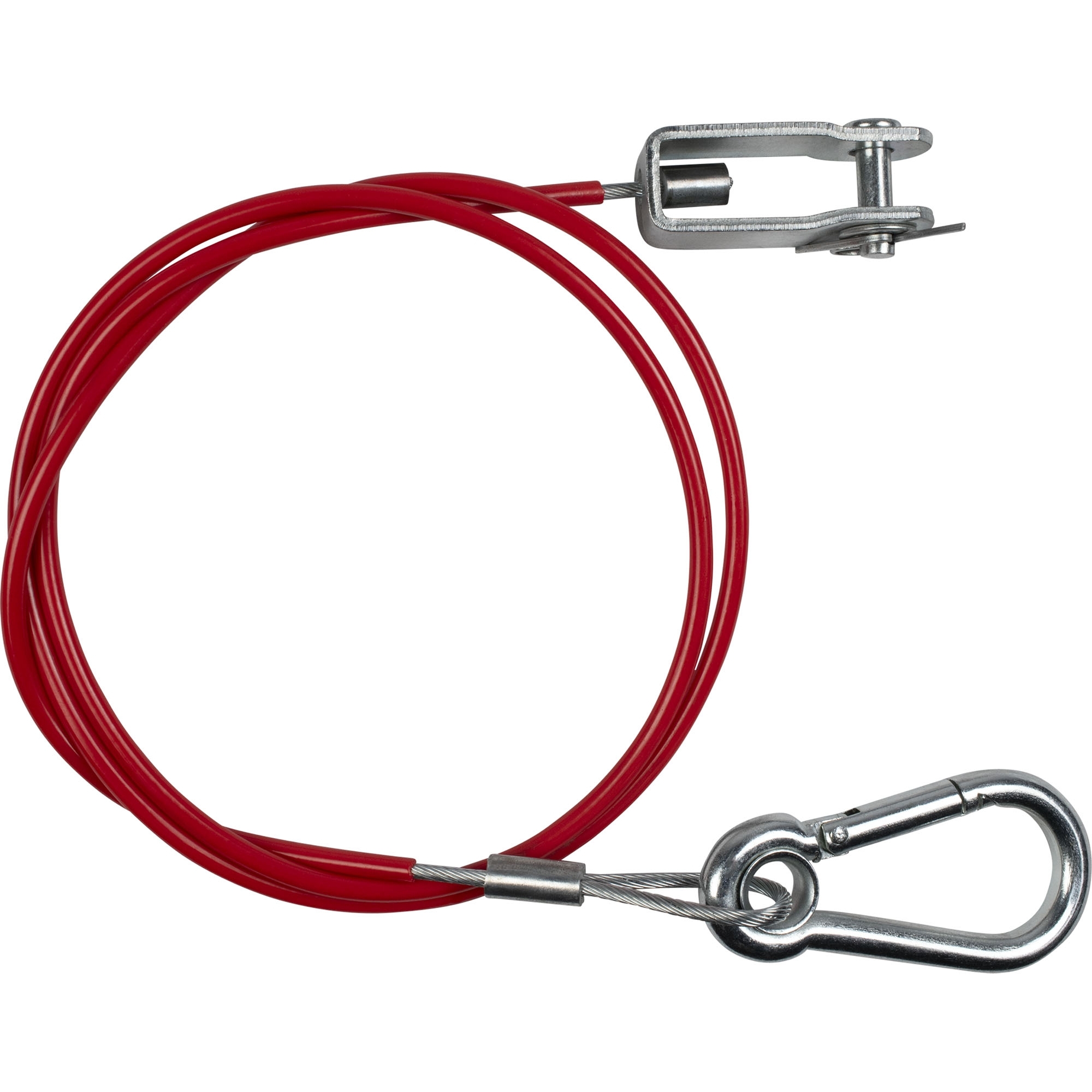 Abreißseil mit Gabel und Bolzen, L 1050 mm, rot