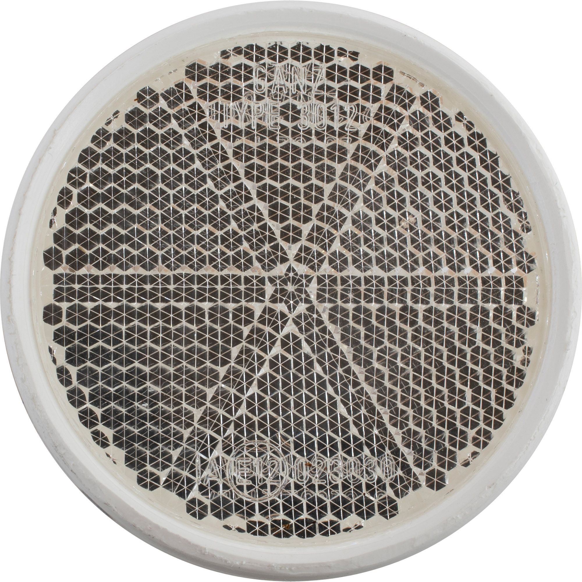 Rückstrahler Ø 55 mm, weiß, zum Schrauben