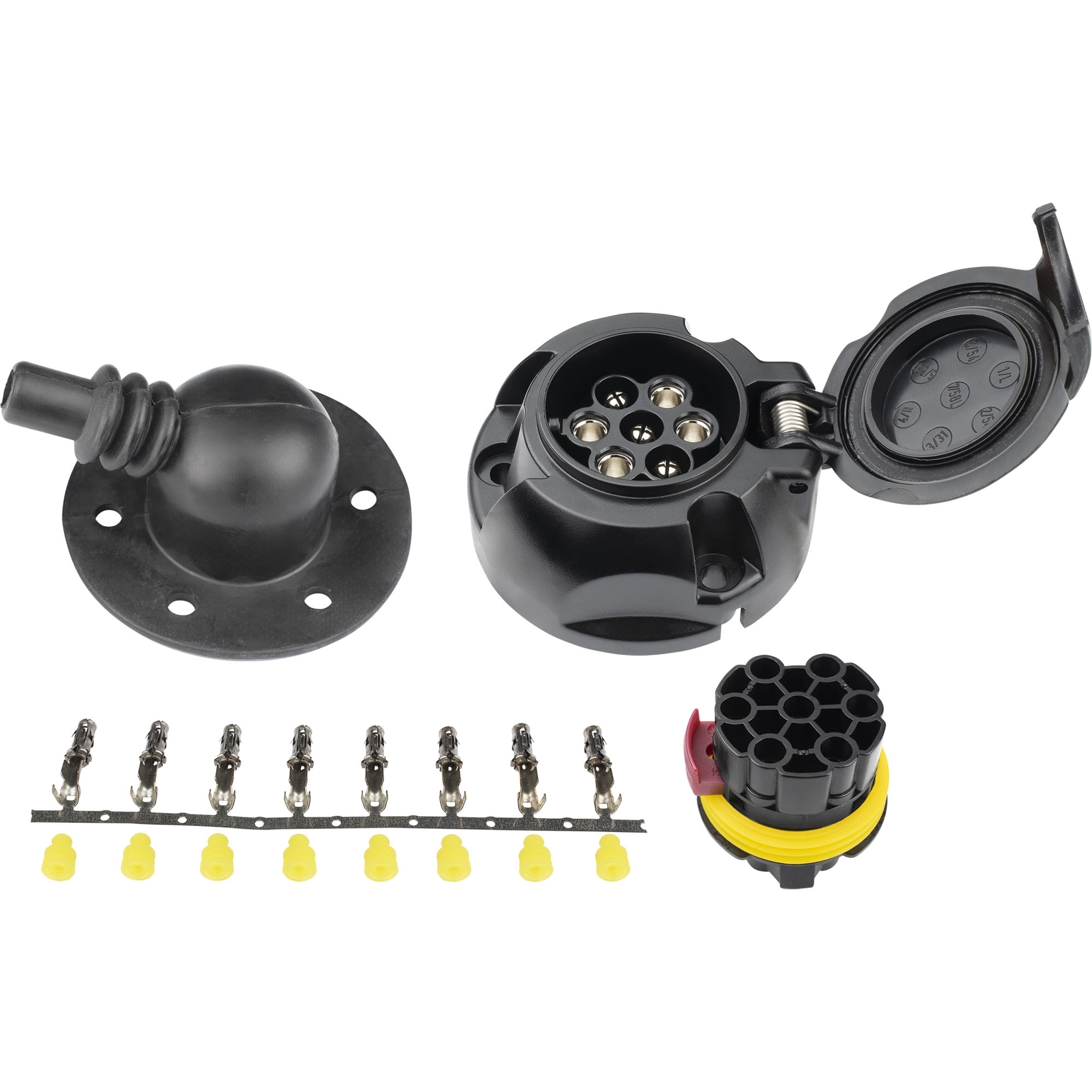 Steckdose 7-polig, 12V, Kunststoff, wasserdicht