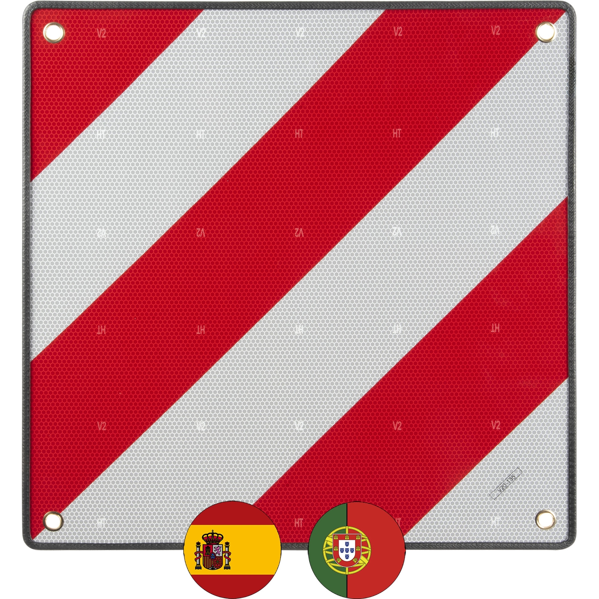 Warntafel für Italien/Spanien/Portugal, 500 x 500 mm