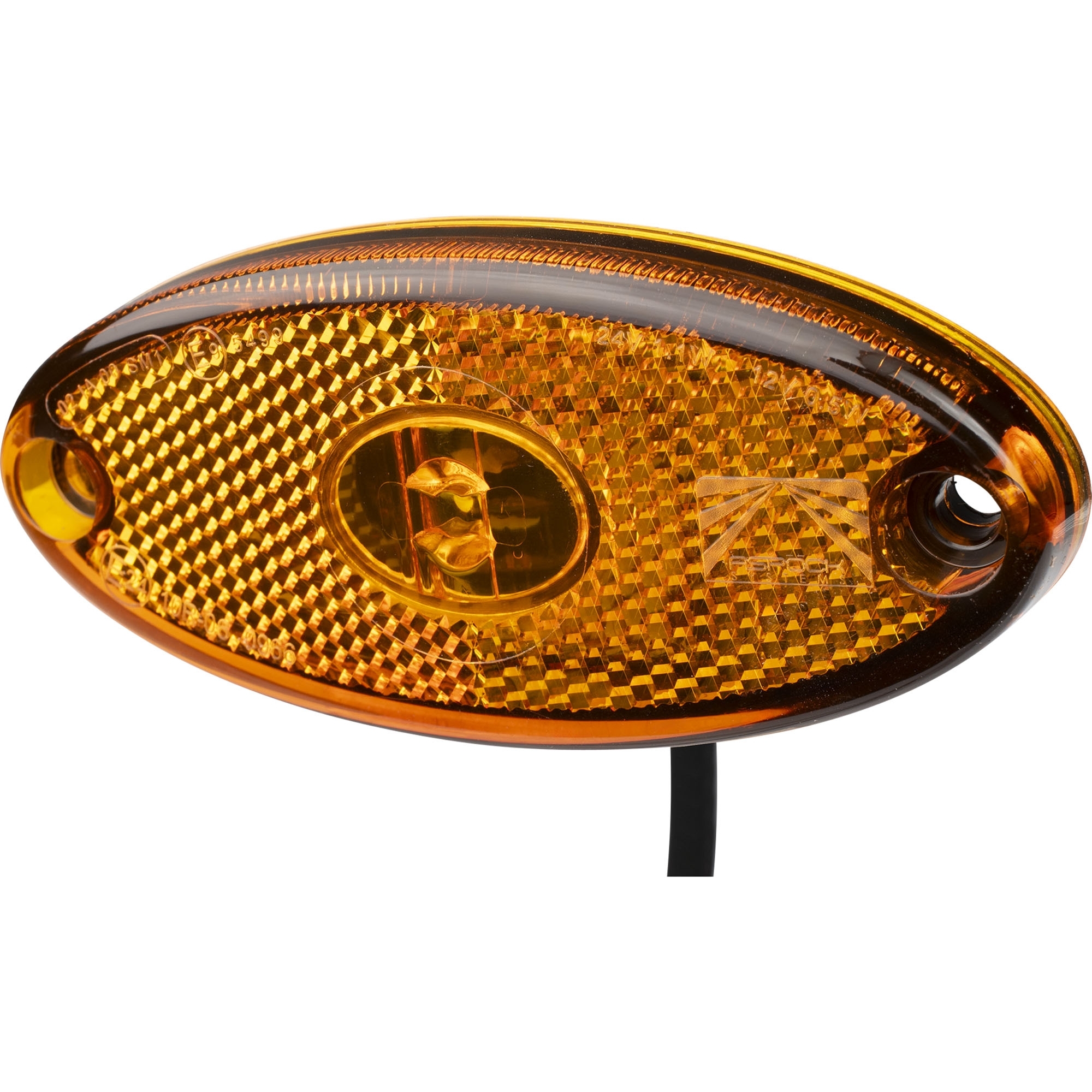 Seitenmarkierungsleuchte Aspöck Flatpoint 2 LED, gelb, DC-Kabel