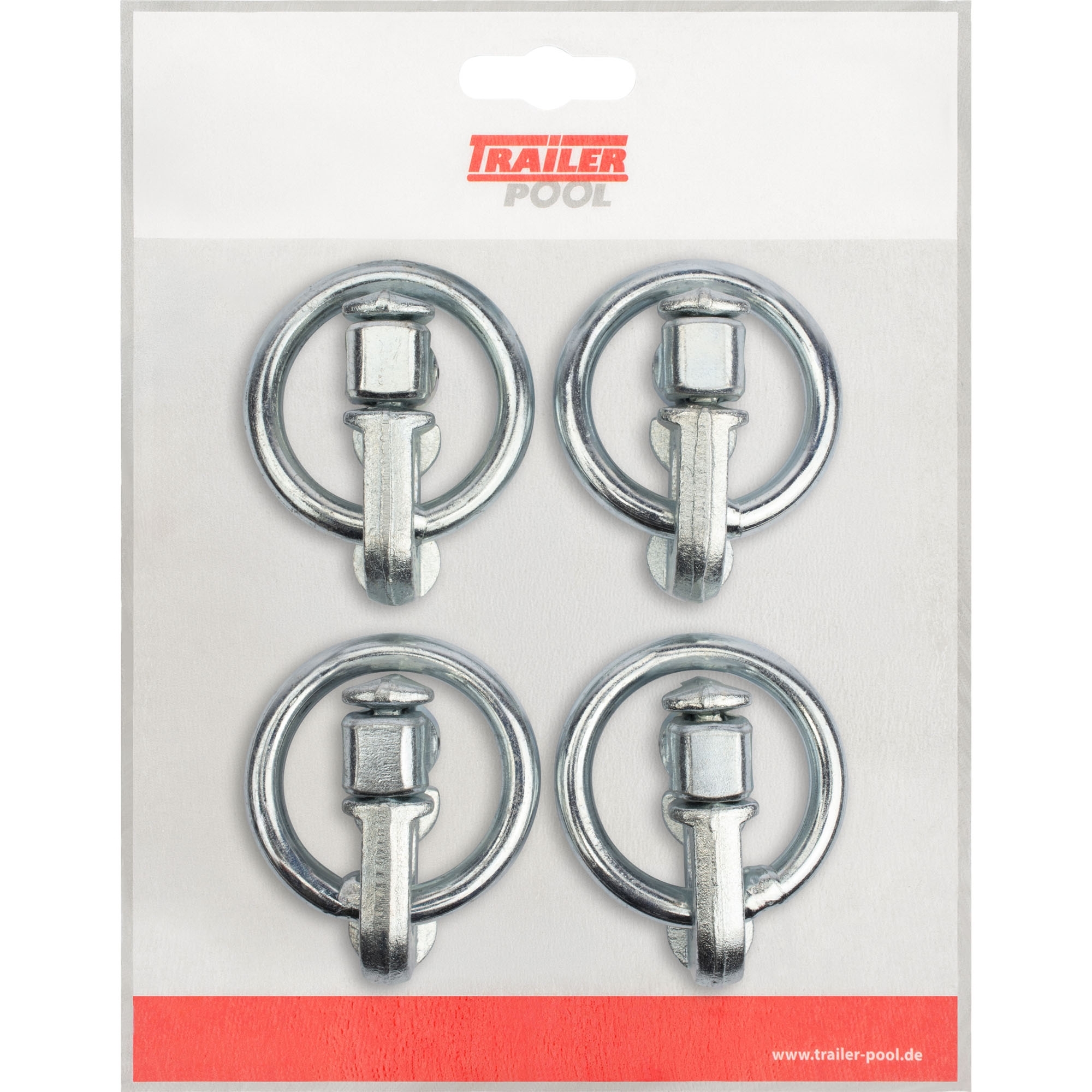 4 x Doppel-Beschlag mit Ring, für Airlineschiene