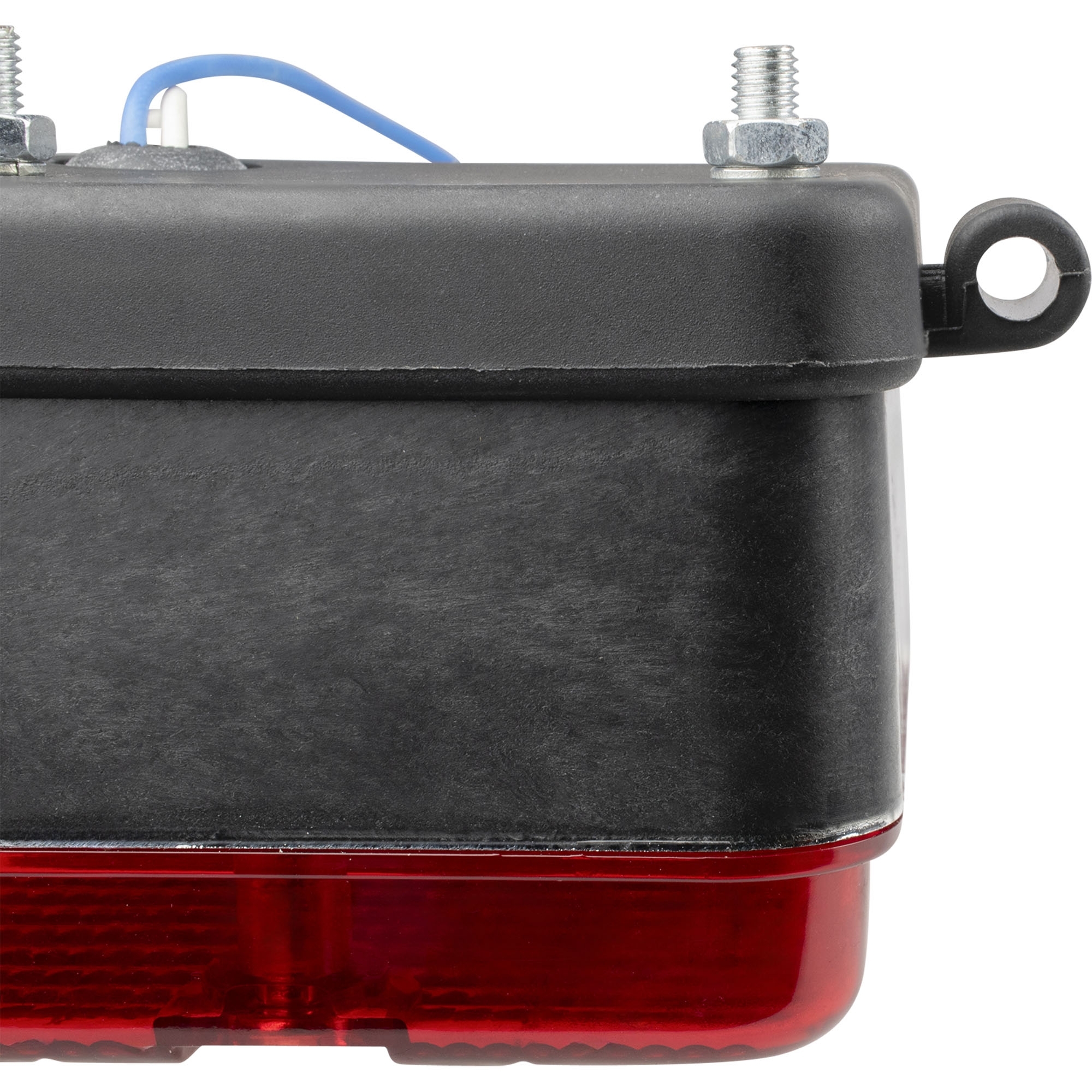 Nebelschlussleuchte, eckig, mit Halter, rot, 12 V