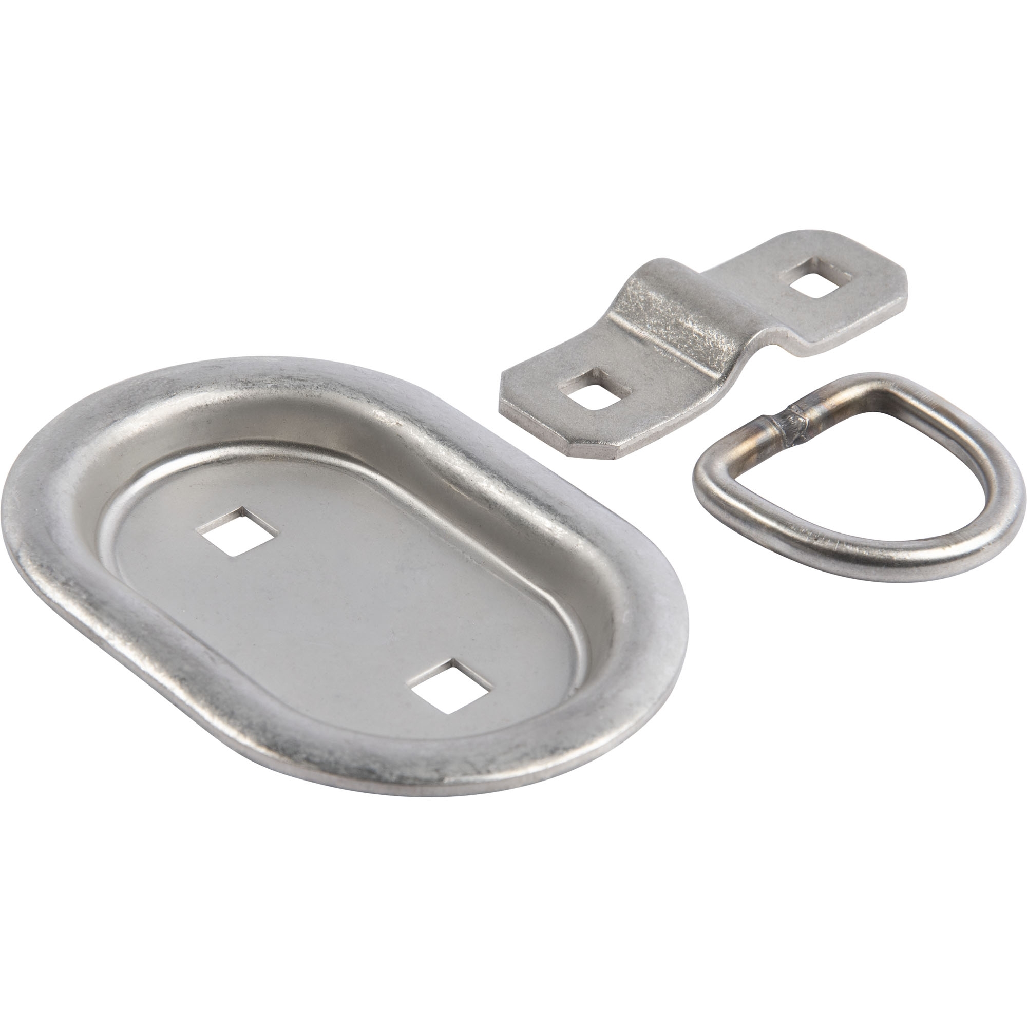 Zurrmulde 3-teilig, 104x70 mm, 400 daN, Edelstahl