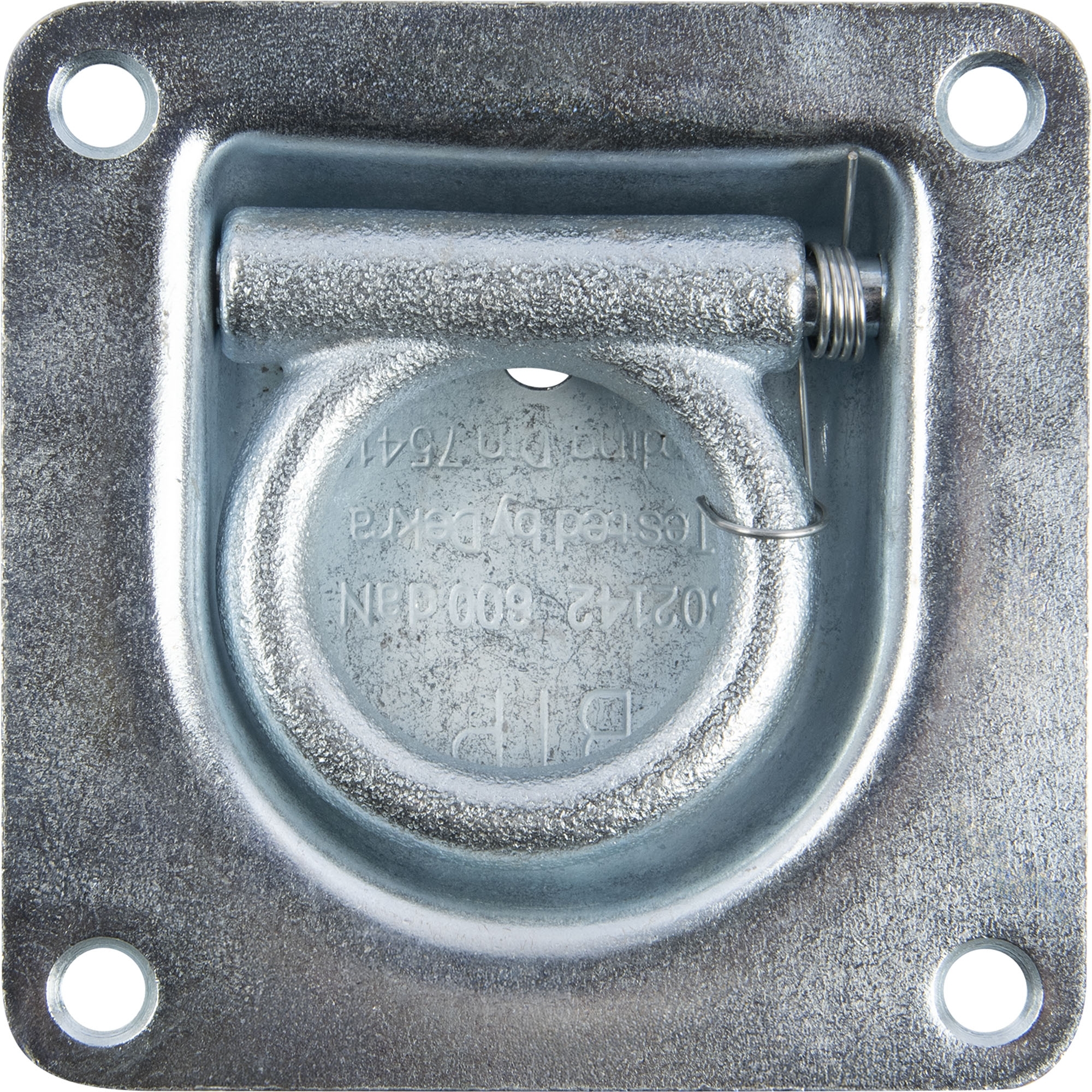 Zurrmulde mit Druckfeder, 105 x 105 mm, 800 daN