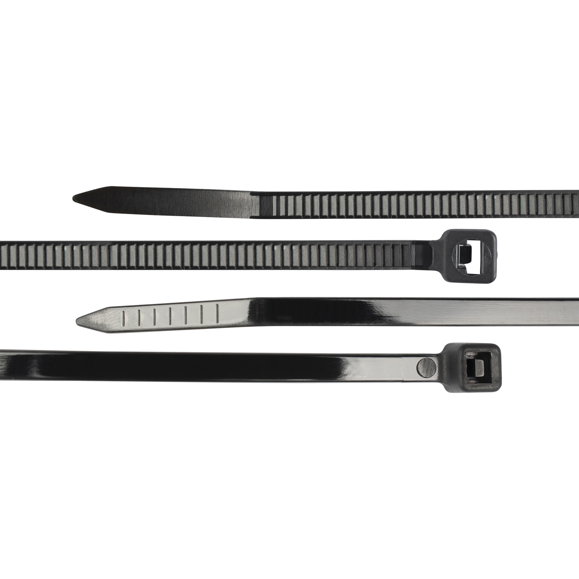 Kabelbinder 100 Stk, 4 x 200 mm, schwarz