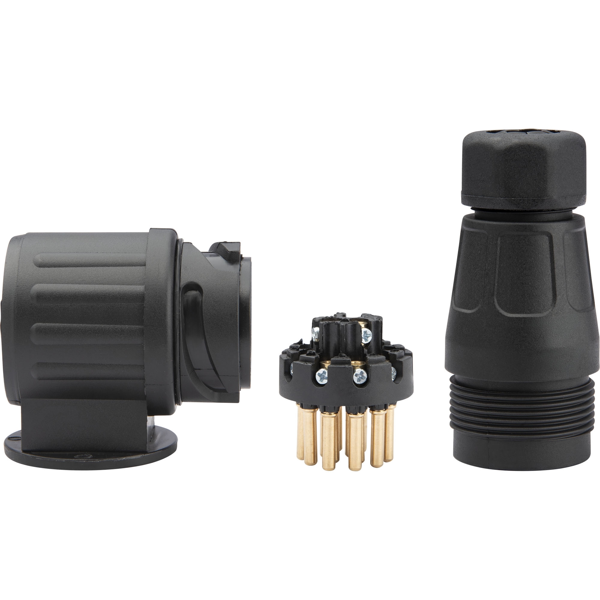 Stecker 13-polig, 12V, Kunststoff, drehbar, mit Magnethalter