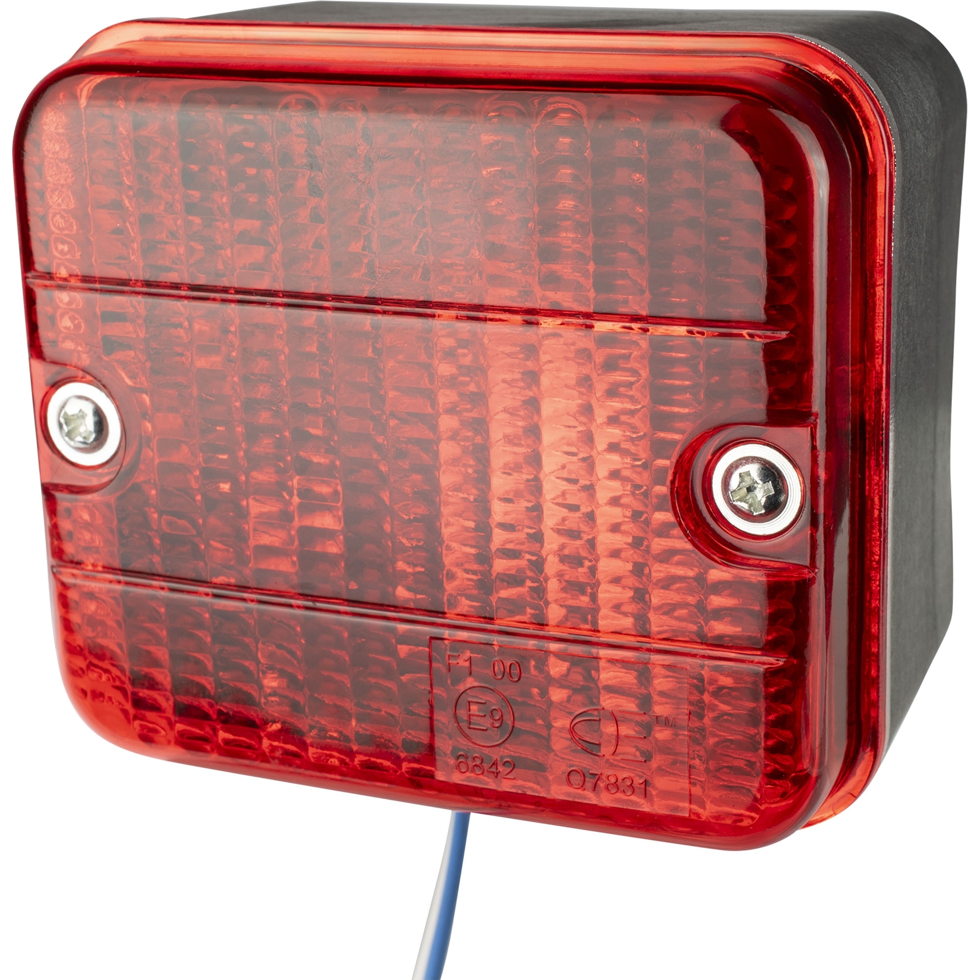 Nebelschlussleuchte, eckig, rot, 12 V
