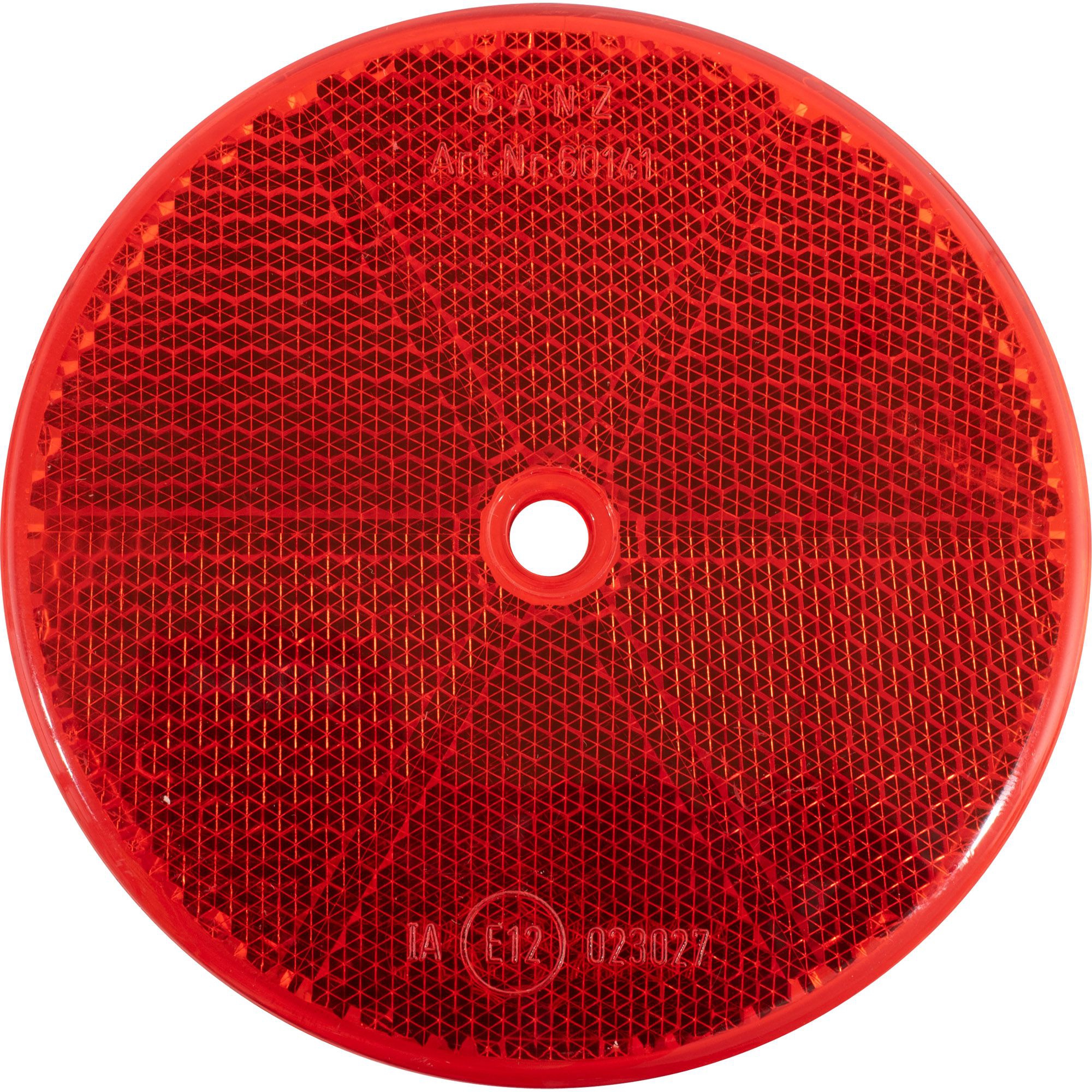 Rückstrahler Ø 84 mm, rot, zum Schrauben