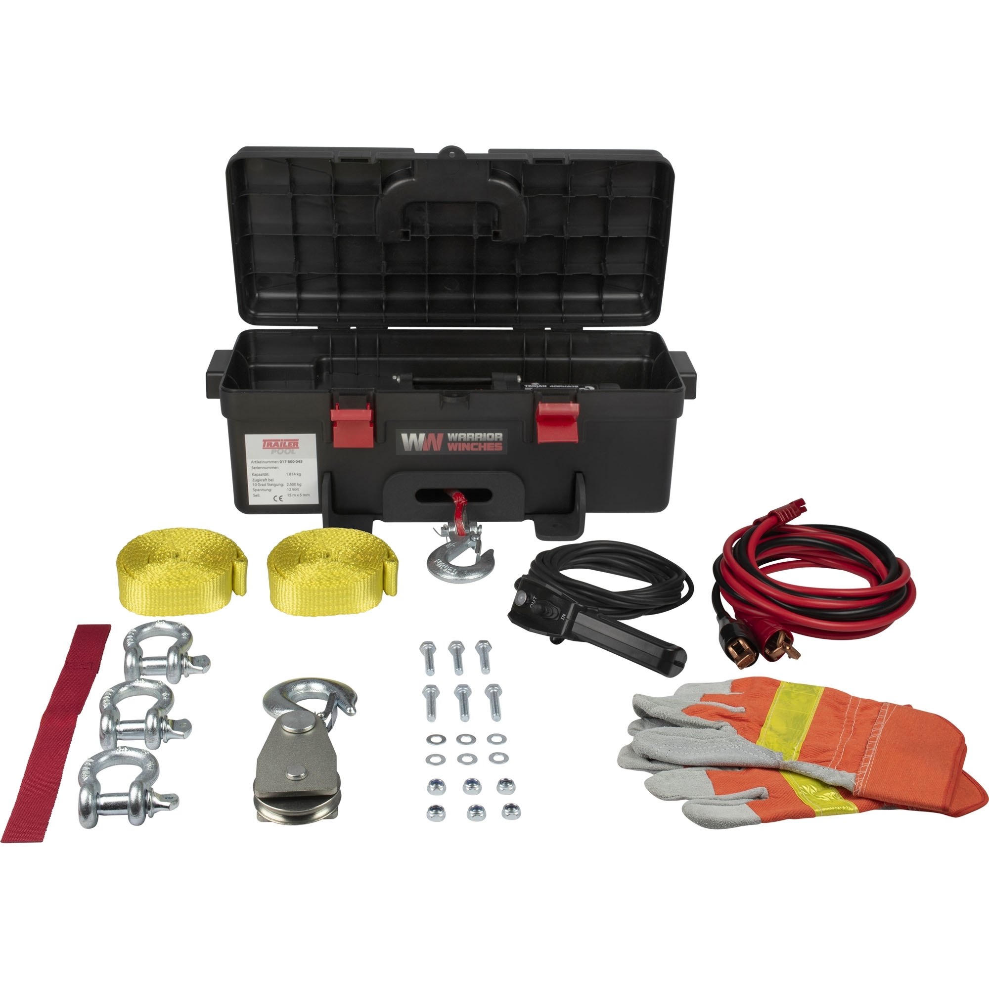 Mobile Seilwinde, 12V, Zugkraft 1814 kg