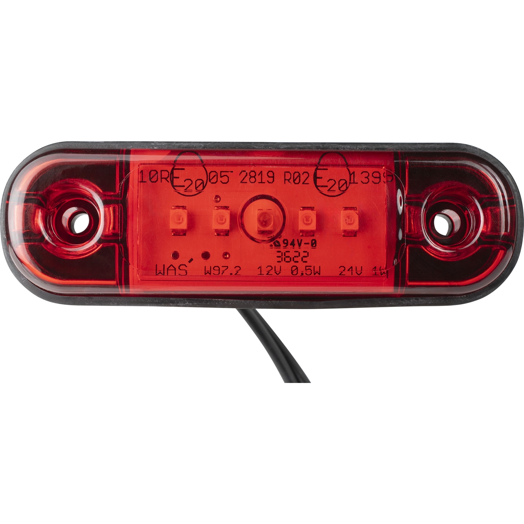 Begrenzungsleuchte LED, rot, 12-24 Volt